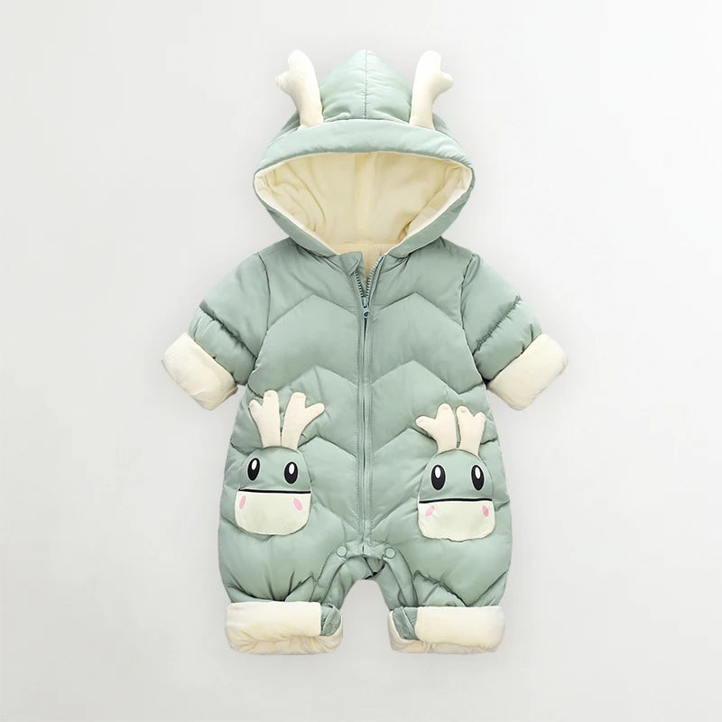 Plush Winter Jumpsuit for Baby Girls & Boys